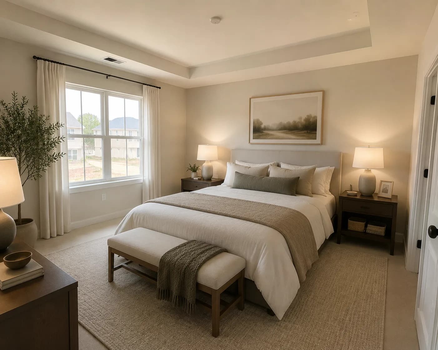 After — AI staged bedroom