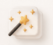 AI style extraction magic wand icon