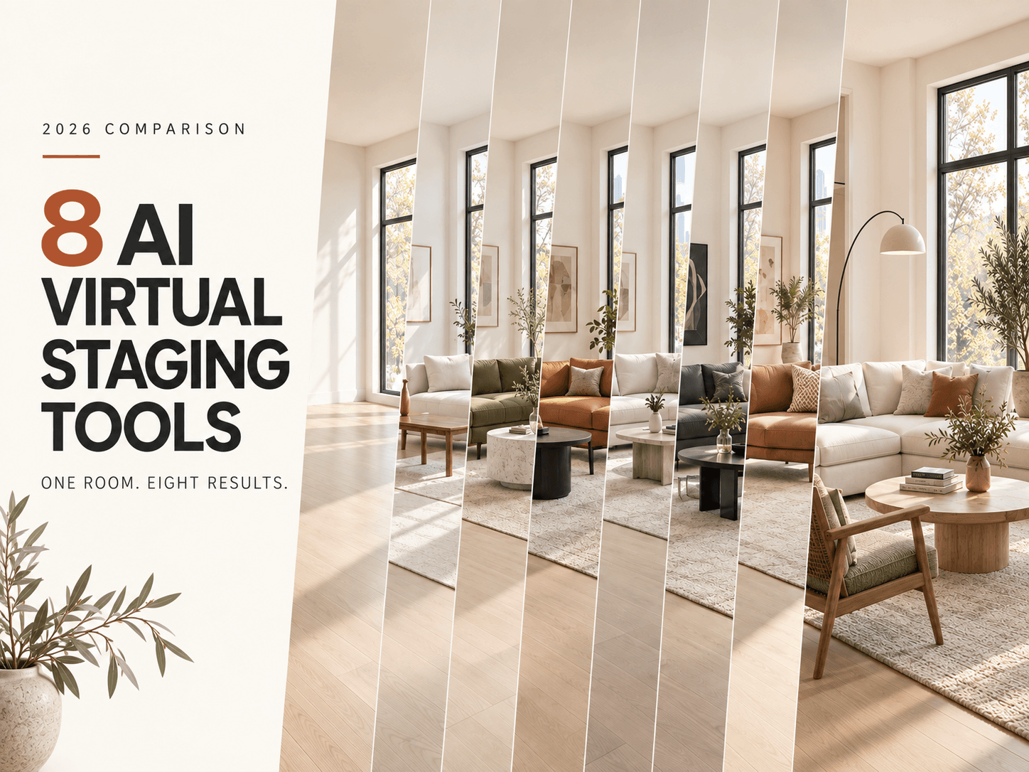 We Tested 8 AI Virtual Staging Tools on the Same Room